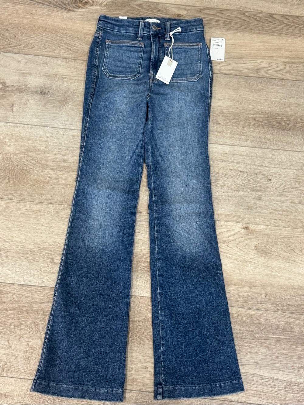Good American Denim Good Curve Bootcut Classic High-Rise Jeans in Dark Blue F13